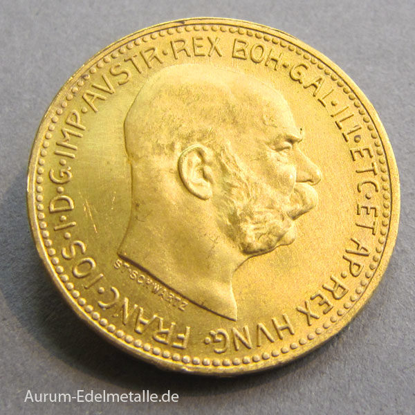 Österreich Goldmünze 20 Kronen Kaiser Franz Joseph