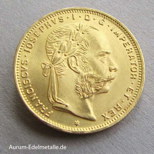 Österreich 8 Florin 20 Gulden Gold 1892