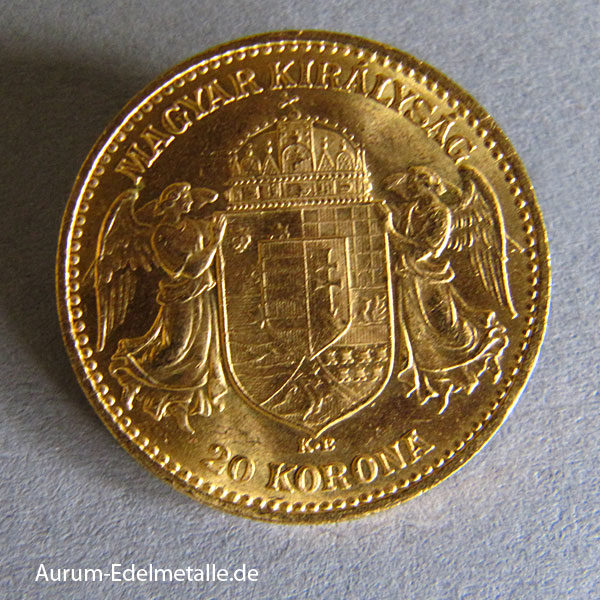 Österreich Ungarn 20 Kronen Franz Joseph I Gold 1892-1915