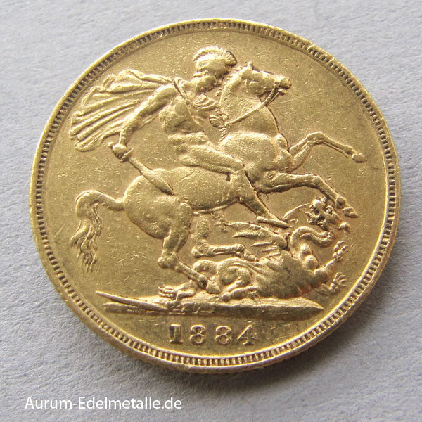 Sovereign Gold Victoria 1871-1885 one pound