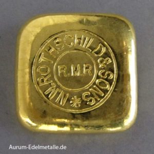 Goldbarren 50g Feingold 9999 Rothschild historisch
