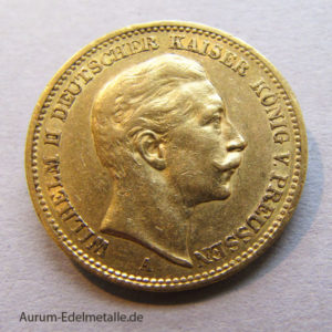 Deutsches Reich 20 Mark Wilhelm II Preussen 1871-1915