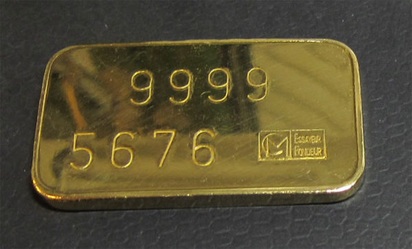Goldbarren 100 Gramm Feingold 9999 historisch Schweiz Cendre et Metaux