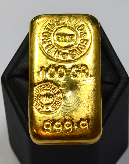 Rothschild-Goldbarren-100-Grammm