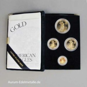 AMERICAN EAGLE 4-coin GOLD Set mit Zertifikat