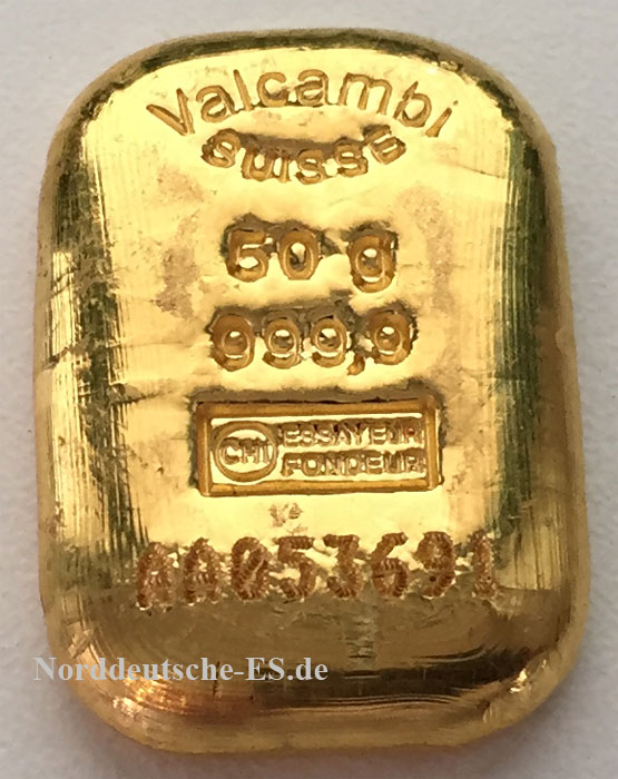 Goldbarren-9999-50-Gramm-Valcambi-Schweiz-gegossen