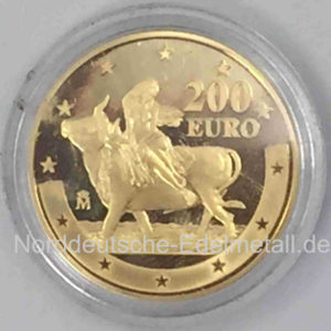 Spanien 200 Euro Goldmuenze Europa auf dem Stier 2003