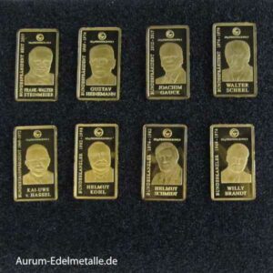Goldbarren 0,5 g Feingold 9999 Diverse Motivbarren Deutscher Bundeskanzler und Bundespräsidenten