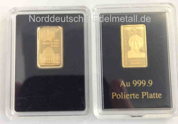 Goldbarren 0_5 g Feingold 9999 Deutsche Bundeskanzler