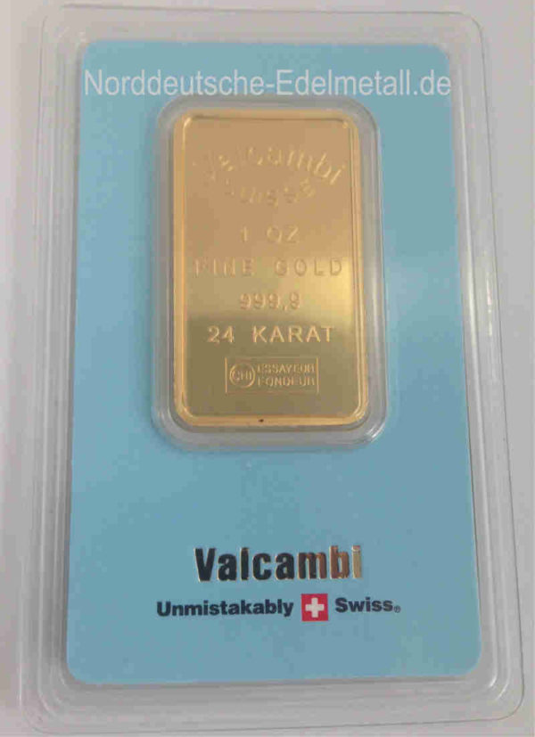 Goldbarren Valcambi 1 Unze