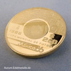 Mexiko 250 Pesos Gold Copa Mondial de Futbol 1986
