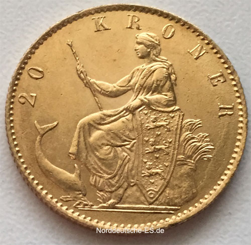 Daenemark-20-Kronen-Christian-IX-1872-Goldmuenze-