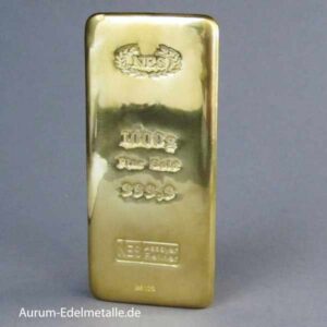 Goldbarren 1Kg Feingold 999.9 Norddeutsche Edelmetall