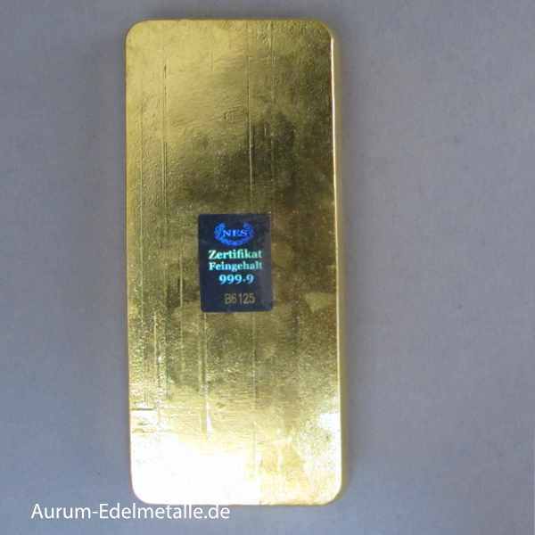 Goldbarren 1Kg Feingold 999.9 Norddeutsche Edelmetall