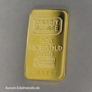 Goldbarren 50g Credit Suisse