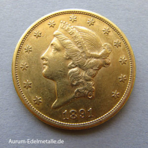 USA 20 Dollars Double Eagle Liberty Head Gold 1866-1907