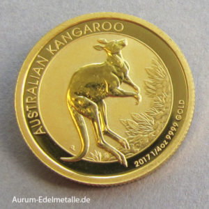 Australien Kangaroo Nugget 1_4oz Gold 2017