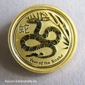 Australien 1/10 oz Lunar II Year of the Snake Gold