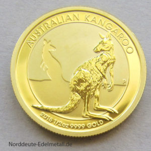Australien Kangaroo Nugget 1_2 oz Gold 2016
