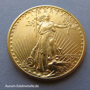 USA 20 Dollars Gold St. Gaudens Double Eagle 1907-1933