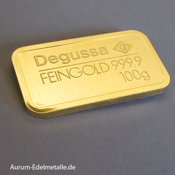 Goldbarren 100 g Feingold 9999 Diverse Hersteller