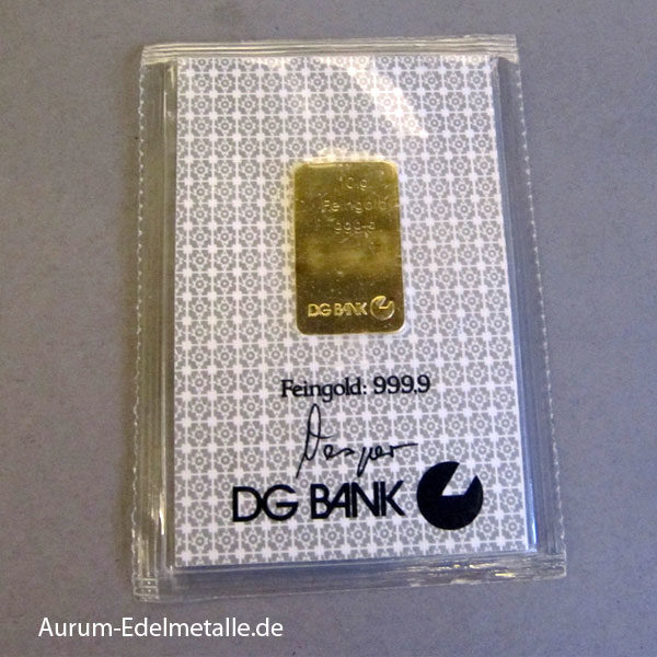Goldbarren 10g DG Bank 9999 Feingold