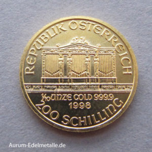 Österreich 200 Schilling Wiener Philharmoniker 1_10 Unze Feingold