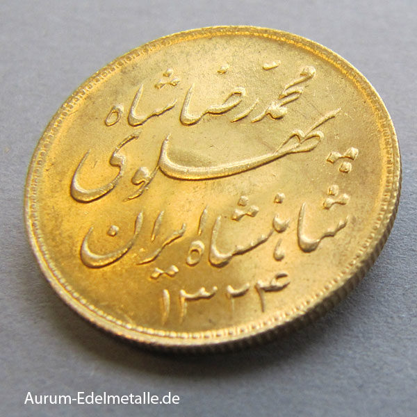 Persien 1 Pahlavi Gold Löwe 1941-1945