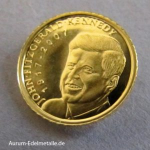 Palau kleinste Goldmünze 0_5g Kennedy 2007