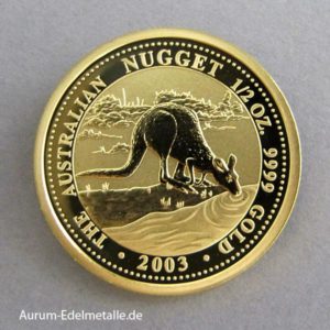 Australien 1_2 oz Kangaroo Nugget 2003 Gold