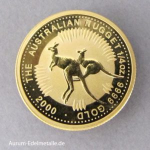 Australien 1_4 oz Goldmünze Kangaroo Nugget 2000
