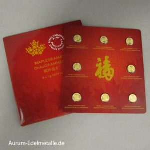 Gold Maplegram 8 x 1 g Goldmünzen Maple Leaf
