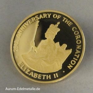 Goldmünze Jamaika 100 Dollars Elizabeth 1953-1978