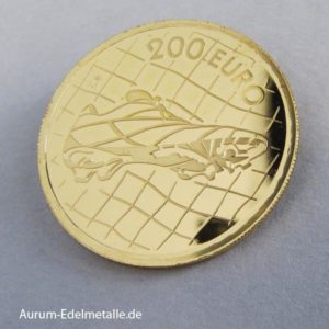 Spanien 200 Euro Goldmünze Fußball WM 2002