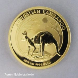 Australien 1 oz Kangaroo Nugget Goldmünze 2019
