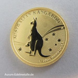 Australien 1_10 Oz Nugget Kangaroo Goldmünze 2009