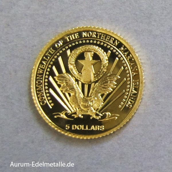Mariana Islands 1_25 oz Euromotiv 2004 5 Dollars Minigoldmünze