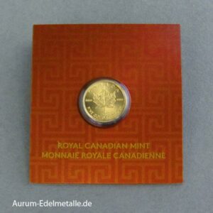 1 g Maple Leaf Goldmünze