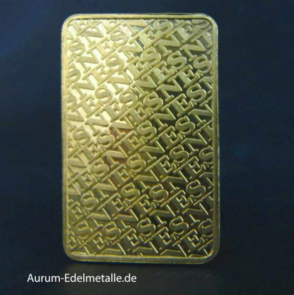 1Unze Goldbarren 999.9 NES Norddeutsche 1