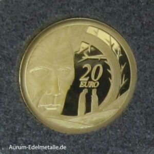 Irland 20 Euro Beckett 2006 kleinsten Goldmünzen Feingold 999 PP