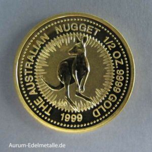 Kangaroo Nugget 1_2 oz 1995 Australien Goldmünze