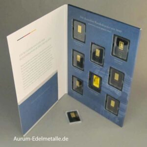 Goldbarren 8 x 1_2 g Goldbarren Deutsche Bundeskanzler 1949 - 2005