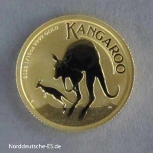 Australien 1_10 oz Gold Kangaroo 15 Dollars 2022