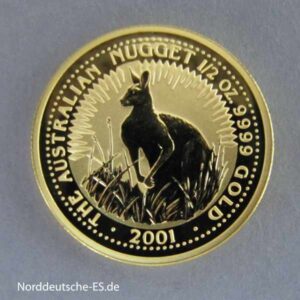 Australien 1_2 oz Nugget Kangaroo Feingold 50 Dollars 2001