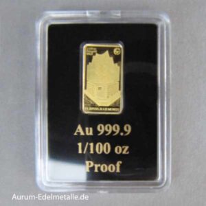 Kleiner Goldbarren Elbphilharmonie 1_100 oz Feingold 9999