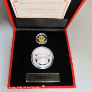 Kongo Ferrari Coinset 20 Franc Gold 10 Franc Silber PP 2004