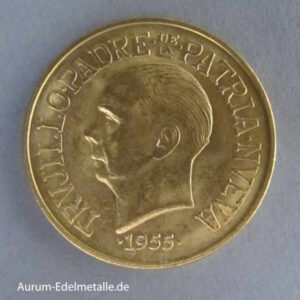 Dominikanische Republik 30 Pesos Goldmünze 25 Jahre Trujillo Regime 1955