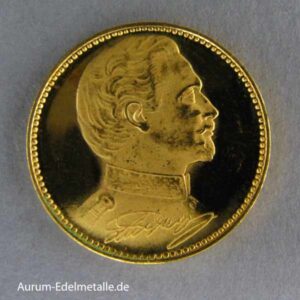 Königreich Bayern 1 Dukat Goldmedaille Ludwig II 1864-1886
