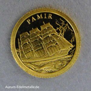 Palau 1 Dollar Minigoldmünze Segelschiff Pamir 2009