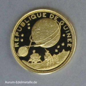 Guinea 2000 Francs Goldmünze 10 Jahrestag Mondlandung 1969